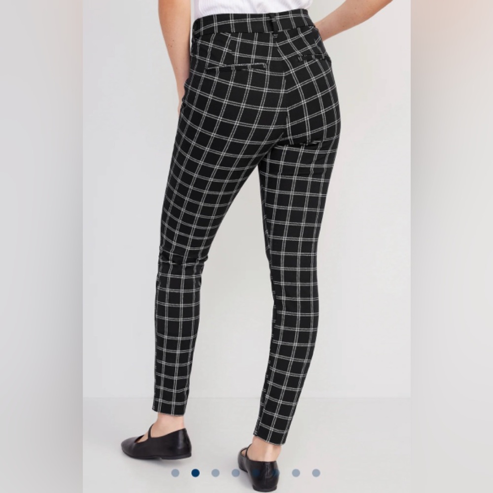 Old Navy Pixie High Rise Secret Slim Pockets Window Pane Pants Size 18p